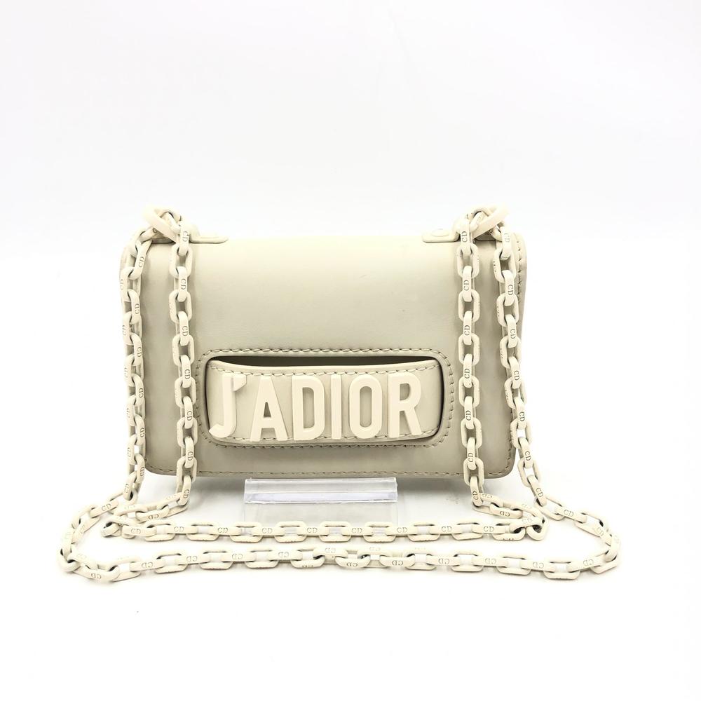 Dior Chain Shoulder  Bag Leather Christian J'A